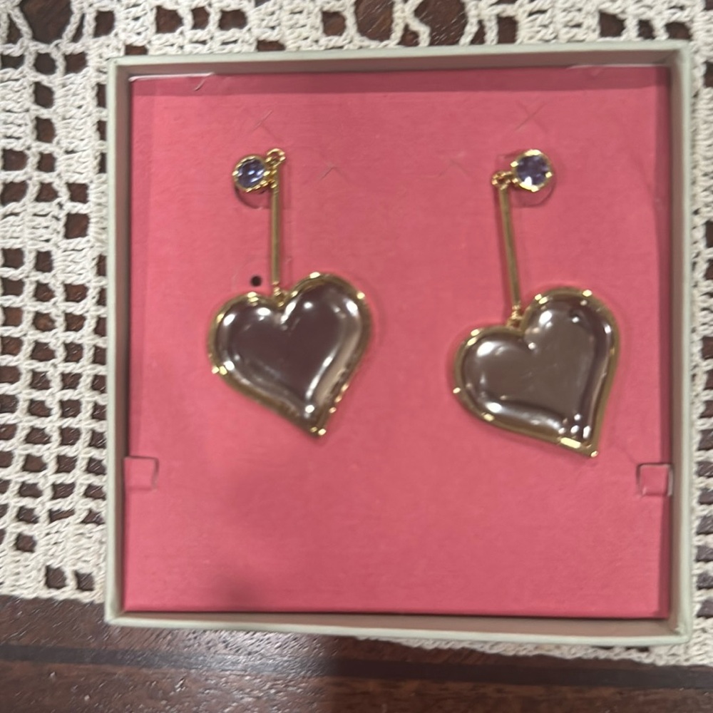 Ted baker heart drop earrings